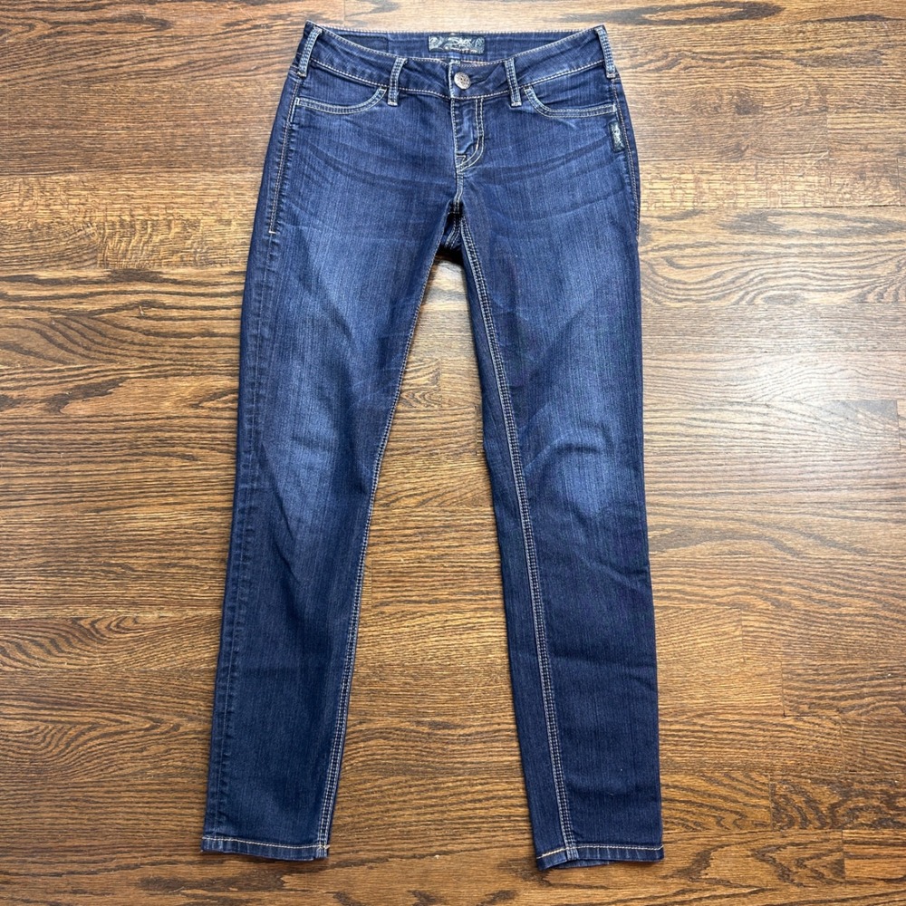 Silver Jeans Co Suki Jegging Womens 28x29 Dark Wash Mid Rise Skinny Denim